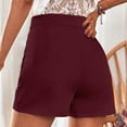 thumbnail image 4 of Casual Pants for Women Elegant High Waist Pleated Straight Leg Summer Shorts with Pockets, 4 of 5
