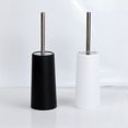 thumbnail image 3 of Autorización：Cepillo y soporte para inodoro, soporte para cepillo de inodoro Mango de acero inoxidable Cerdas duraderas Limpieza profunda Cepillo de baño compacto Ahorre espacio Buen agarre Antigoteo Adepaton 2035089-1, 3 of 8