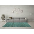 thumbnail image 3 of Ahgly Company Indoor Rectangle Abstract Light Blue Modern Area Rugs, 7' x 9', 3 of 4