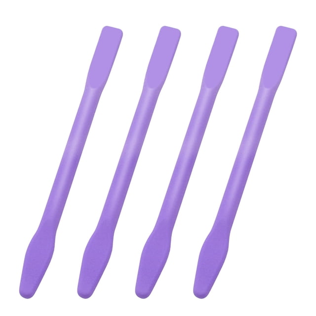 Paquete de 4 varillas de cera para cejas, espátula de cera antiadherente, varilla de cera para cejas de silicona, aplicador de cera, varillas de cera dura reutilizables para uso corporal en el salón d