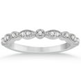 thumbnail image 3 of Petite Marquise and Dot Diamond Wedding Band in 14k White Gold (0.13ct), 3 of 4