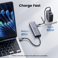 thumbnail image 6 of UGREEN Revodok Pro USB-C Hub 6 in 1 10Gbps 4K 60Hz HDMI, 100W Power Delivery Compatible for MacBook Pro/Air, Compatible for iPad Pro, 6 of 9