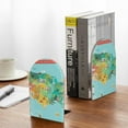 thumbnail image 5 of Susaid USA Tourist Map Print Wooden Bookends Decorative Book Ends for Shelves Heavy Books Holder Organizer Non-Slip Desk Book End for Kids Room Office School 1 Pairs, 5 of 8