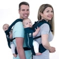 thumbnail image 3 of Portabebés TwinGo - Modelo Air - Verde azulado moderno - Ideal para todas las estaciones - Malla transpirable - Tándem totalmente ajustable o 2 portabebés individuales para hombres, mujeres XS-XXL - G, 3 of 5