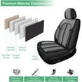 thumbnail image 3 of DIKSOAKR Car Seat Covers Fit for Ford Fiesta 2011-2019: 2 Row 5 Seats Full Set Faux Leather Seat Covers Waterproof Automotive Seat Cushion Protector(5 Seats,Black&Gray), 3 of 9