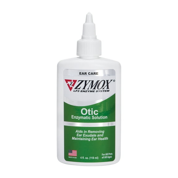 ZYMOX Otic Enzymatic Solution for Dogs and Cats to Soothe Ear Infections without Hydrocortisone for Itch Relief, 4oz