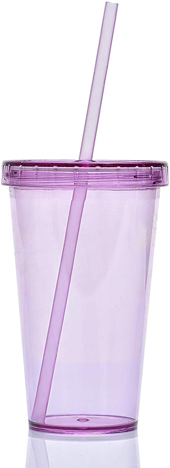 Unbreakable Drinking Glasses BPA Free Tumblers with Straw