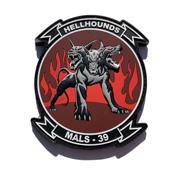 MALS-39 Hellhounds PVC Patch - With Hook and Loop