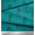 thumbnail image 3 of Soimoi Green polyester Crepe Fabric Cotton Ball Leaves Print Fabric by the Yard 52 Inch Wide, 3 of 3