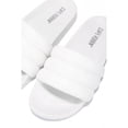 thumbnail image 3 of Cape Robbin Barrel White Puffed Out Slip On Black Mule Slide Pool Sandals (WHITE, 5), 3 of 4