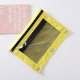 thumbnail image 2 of Back-to-School Essentials Double Zipper Pencil Bag Transparent Mesh File Bag Zipper Binder Pencil Bag Pencil Bag, 2 of 3