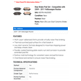 thumbnail image 2 of Rear Brake Pad Set - Compatible with 2009 - 2011 Volkswagen Routan 2010, 2 of 2