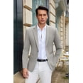 thumbnail image 2 of COOFANDY Mens Suit Blazer Slim Fit Casual Business Sports Jacket One Button, 2 of 6
