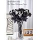 thumbnail image 4 of Wmhsylg Flores artificiales Laelfe 12 piezas de rosas artificiales de seda de tallo largo para decoración del hogar, boda, baño, cocina (negro + blanco), 4 of 7