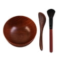 thumbnail image 2 of Paquete de 3 s de Tazón de Mascarilla Facial de Madera para Bricolaje, Aplicador de Herramientas, Compacto Y Ligero Salvador Tazón de cuidado facial, 2 of 10
