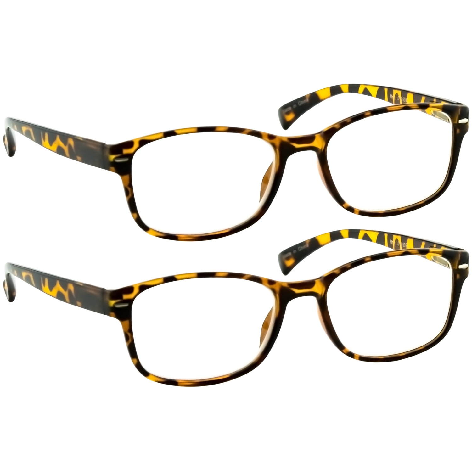 Begrænsninger Kompliment Falde sammen Reading Glasses 2 Pack | Always Have a Timeless Look, Crystal Clear Vision,  Comfort Fit With Sure-Flex Spring Hinge Arms & Dura-Tight Screws -  Walmart.com