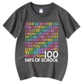 thumbnail image 4 of PMVFHDE T-Shirts pour Fille Hauts Mignons pour Fille T-Shirt d'Été pour Filles Hauts de Mode pour Filles T-Shirt Décontracté Imprimé Col Rond Manches Courtes T-Shirt Décontracté Gris, 10-11 Ans, 4 of 6