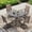 41" Black, variant on Someet Patio Outdoor Dining Table Round for 4, All-Weather Resistance Metal Furniture Table with Umbrella Hole for Garden Backyard deck
