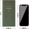 thumbnail image 4 of CUITING Liste de Tâches Carnet de Poche Bloc-Notes Liste de Tâches Quotidien Petit Bloc-Notes avec Papier Ligné 3.8” x 7.0” Vert Morandi Vert Morandi F79850, 4 of 7