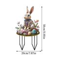 thumbnail image 6 of YWIYIUD 2PCS Cute Easter BunnyEgg Garden Stake 2D AcrylicBunny Decorative Garden Stakes Easter Decorations Welcome Signs Rabbits Happy Easter Spring Decor for Outdoor Festival Home Party Supplies, 6 of 8