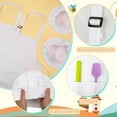 thumbnail image 3 of 2 Pack Kids Chef Apron and Hat, Adjustable Kitchen Cooking Apron with Two Pockets for Girls Boys, 3 of 7
