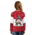 thumbnail image 2 of DISNIMO Girl's Fall Long Sleeve Tops Christmas Penguin Printed Crew Neck Loose Blouse Top Drop Shoulder Pullover Tops Casual Soft Shirts, 2 of 8