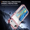 thumbnail image 5 of ELEHOLD for iPhone Air Case,Clear Card Holder Kickstand Credit Card Slot Soft TPU+Hard PC Slim Bumper Anti-Scratch Shockproof Protective Wallet Case for iPhone Air,Pink, 5 of 10