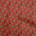 thumbnail image 1 of oneOone Cotton Flex Red Fabric Kalamkari Craft Projects Decor Fabric Printed By The Yard 40 Inch Wide, 1 of 5