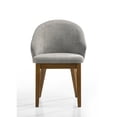 thumbnail image 4 of Andrew 9-Pc Oval Dining Set-88" Walnut Wood Fin. Tbl+8 Lt.Gray Fabric Chrs, 4 of 11