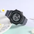 thumbnail image 3 of Resicozy Digital Sports Watch for Womens Mens Waterproof Watch Soft Silicone Strap Wrist Watch Black One Size, 3 of 4