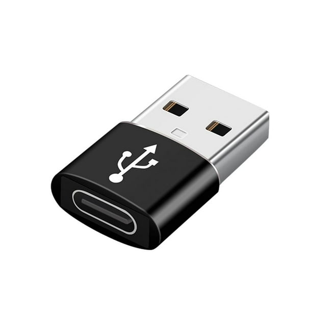 Adaptador USB 3.1 Tipo C a 3.0 A Carga de Datos 2x + Negro