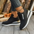 thumbnail image 2 of YLYL Women Wedge Sneakers Chunky High Heels Lace up Fashion Casual Tennis Walking Running Shoes, 2 of 8