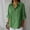 Blouse-Green, variant on Gamivast Linen Shirts for Women One Button Loose Fitted Going out Tops Lapel Collared 3/4 Sleeve Casual Blouses Dressy Summer Office outfits
