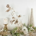 thumbnail image 3 of Northlight Glittered Winter Leaves Artificial Christmas Spray - 32" - White and Gold, 3 of 6