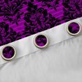thumbnail image 4 of Manfei Retro Damask Print Curtains Pack of 2 (42x84 Each),Gothic Moth Curtains Blackout,Purple bohemian Flowers Bedroom Curtains For Men Women,Ultra Soft Home Decor, 4 of 6