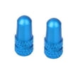 thumbnail image 2 of Tapa de válvula de neumático de aleación de aluminio de ciclo, piezas de repuesto, tapas de reparación, conjunto de llanta de rueda, suministros para coche, motocicleta, azul claro, 2X Inevent OD003483-01, 2 of 7