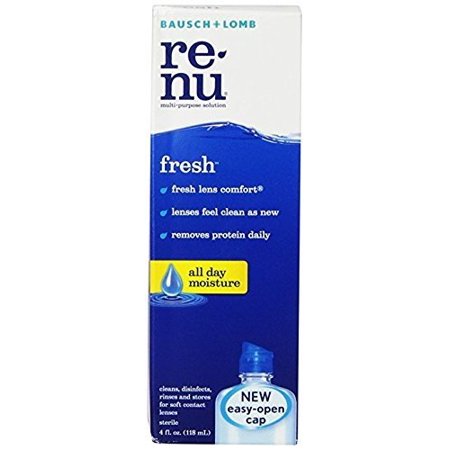 Lens Contact Oasys Bausch + Lomb ReNu Fresh All Day Moisture Multi-Purpose Eye Contact Lens Solution 4 Fluid Ounces ()