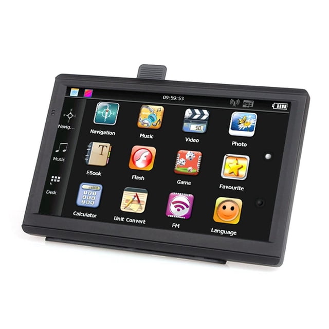 Kenally Juego de navegador de 7 pulgadas y 8 GB para coche, camión, HGV, mapas de navegación GPS, navegador para coche, alarma de tráfico HD, Trazadores de navegación No.1 Kenally VI009290-01