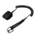 thumbnail image 3 of Surfboard Leash, High Elasticity TPU Black Adjustable Coiled Surfing Leg Rope For Paddleboards Longboards, 3 of 8