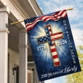 thumbnail image 3 of Lksixu America 250th Anniversary Garden Flag, 1776-2026 Commemorative USA 250 Years Banner Double-Sided Cotton Linen USA Cross Design Patriotic Yard Sign 4th of July Decorations for Outdoor Lawn, 3 of 5
