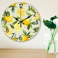 thumbnail image 5 of 12inch Lemon Wall Clock Silent Non Ticking Round Wooden Clock Battery Operated Fruit Clock Farmhouse Wall Clock for Living Room Kitchen Bedroom Office Decoration, 5 of 9