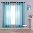 thumbnail image 1 of Cortinas KOUFALL, 132 x 160 cm, color verde azulado, 2 paneles con ojales transparentes, 1 of 8