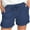 Blue, variant on XMMSWDLA Women Casual Shorts Drawstring Comfy Elastic Waist Shorts Summer Pull On Short with Pockets Blue Bicycle Shorts for Women