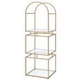 thumbnail image 4 of Furniture of America Ernon Metal 3-Shelf Bookcase, Gold Coating, 4 of 8