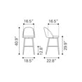 thumbnail image 3 of Banco de Bar Kessa Muebles Cozy Gris, 3 of 4