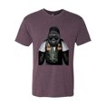 thumbnail image 2 of Cool Silverback Gorilla with Sunglasses and Biker Vest | Mens Animal Lover Premium Tri Blend T-Shirt, Vintage Purple, Small, 2 of 3