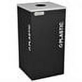 thumbnail image 3 of Ex-Cell Kaiser RC-KDSQ-PL BLX Square Recycling Receptacle with Plastic Decal, Black Texture, 3 of 3