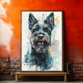 thumbnail image 4 of Scottish Terrier Canvas Wall Art, Modern Cute Colorful Scottish Terrier Canvas Dog Art Pictures Wall Decor for Kids Bedroom Decoration Unframed 8x12 inches, 4 of 5