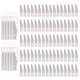 thumbnail image 1 of Hojas de cuchillo Exacto de acero de manganeso Uxcell, recambios de cuchillo hobby plateado de 1.63 pulgadas, 100 piezas, 1 of 7