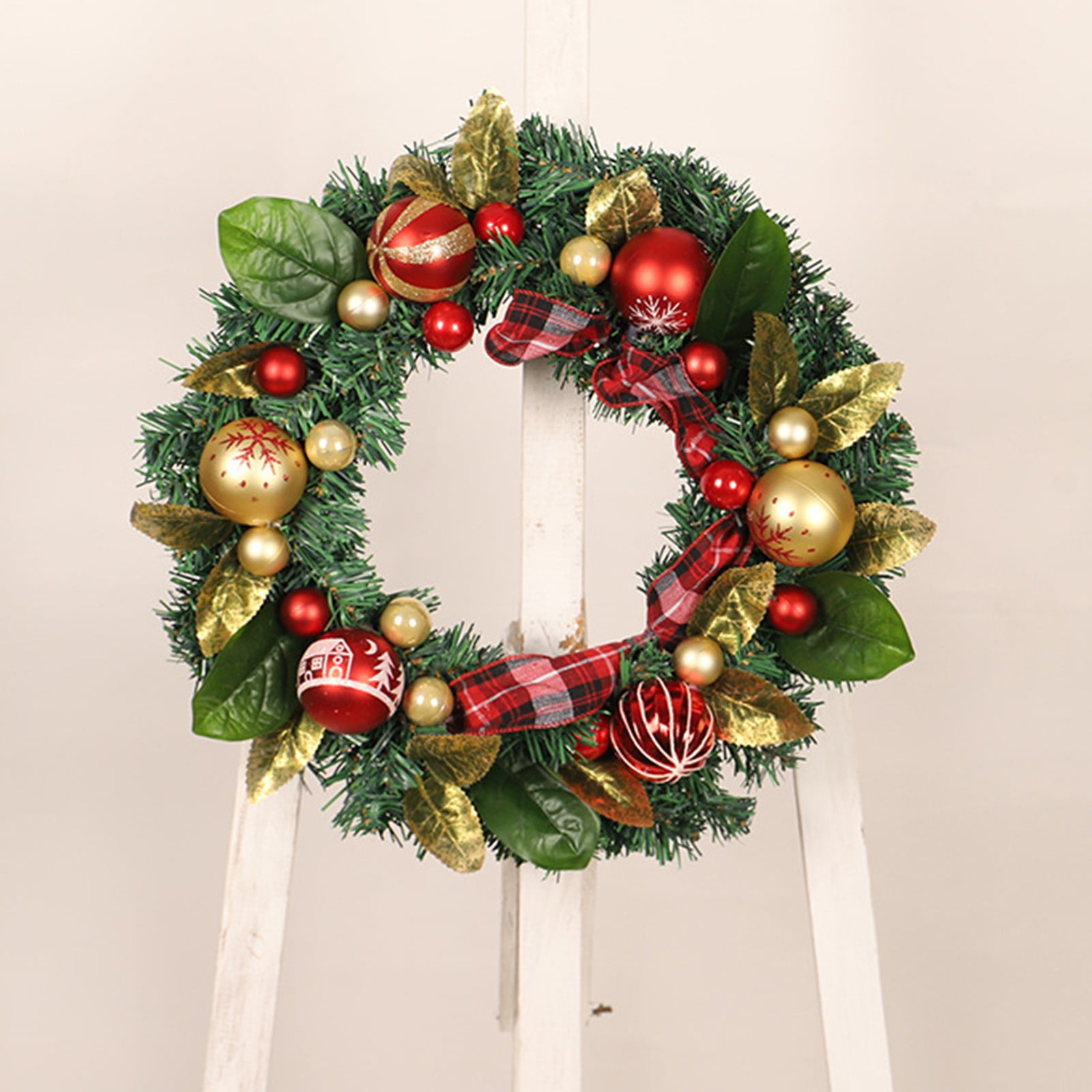 2024 christmas wreath① 2024 Christmas Wreath Handmade Vintage Christmas Wreaths for